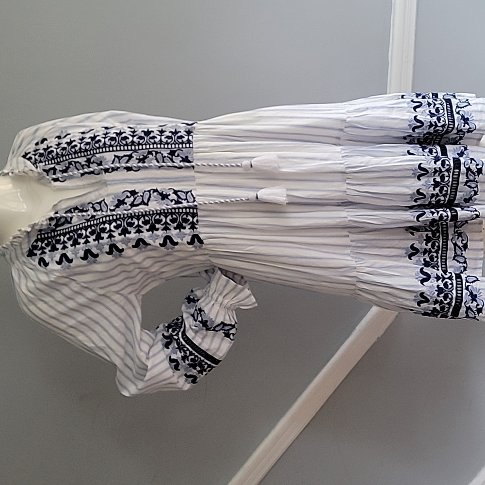 ROLLER RABBIT Womens white and blue paisley print dress - Picture 6 of 10